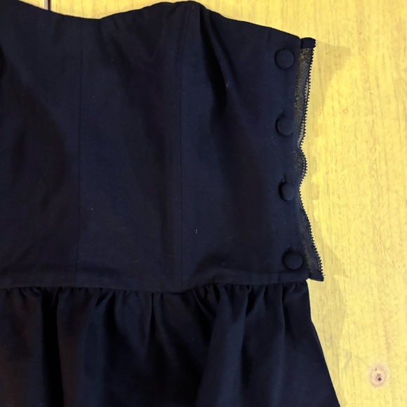 club Monaco black tube top  suit material - Picture 2 of 5